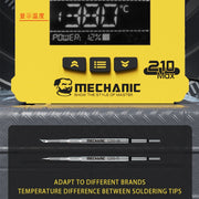Mechanic 210MAX Dual Station Thermostatic Adjustable Digital Display Soldering Station, Plug:EU