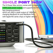 Mechanic X-Power Series Multiport Digital Display USB Charger Station with Wireless Charging, Total Power:200W(EU Plug)