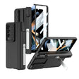 For Samsung Galaxy Z Fold4 GKK Magnetic Hinge Flip Leather Phone Case with Holder(Black) - Galaxy Z Fold4 5G Cases by GKK | Online Shopping South Africa | PMC TechLife | Buy Now Pay Later Mobicred
