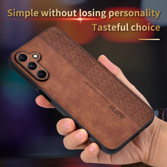 For Samsung Galaxy A15 AZNS 3D Embossed Skin Feel Phone Case(Dark Green)
