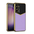 For Samsung Galaxy S24 5G GKK Plating Soft TPU + Leather Full Coverage Phone Case without Pen(Purple) - Galaxy S24 5G Cases by GKK | Online Shopping South Africa | PMC TechLife | Buy Now Pay Later Mobicred
