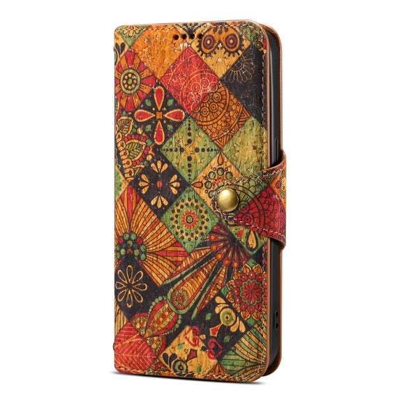 For Samsung Galaxy A05s Denior Flower Language Series Cork Fabric Oil Edge Leather Phone Case(Autumn)