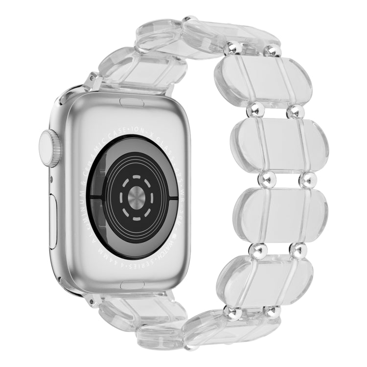 For Apple Watch 42mm Stretch Resin Watch Band(Transparent)