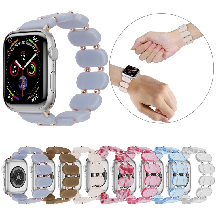 For Apple Watch Series 9 41mm Stretch Resin Watch Band(Mermaid Powder)