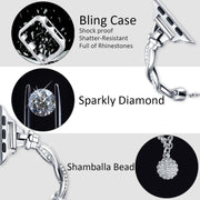 For Apple Watch 6 40mm Twist Bracelet Diamond Metal Watch Band(Silver)