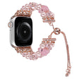 For Apple Watch 42mm Beaded Onyx Retractable Chain Watch Band(Pink) - free shipping - PMC TechLife - Order now!