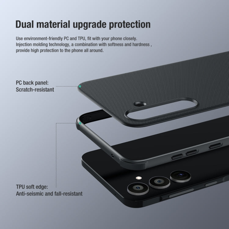 For Samsung Galaxy A55 NILLKIN Frosted Shield Pro PC + TPU Phone Case(Blue)