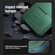For Samsung Galaxy S24+ 5G NILLKIN Black Mirror Pro Series Camshield PC Phone Case(Green)