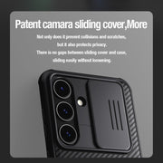 For Samsung Galaxy S24 5G NILLKIN Black Mirror Pro Series Camshield PC Phone Case(Black)