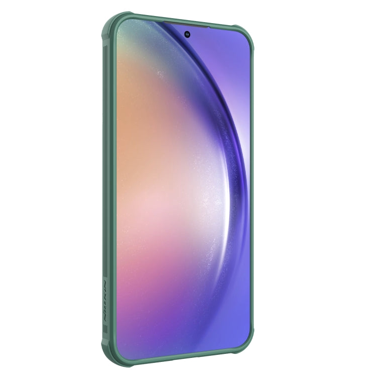 For Samsung Galaxy A55 NILLKIN Black Mirror Pro Series Camshield PC Phone Case(Green)