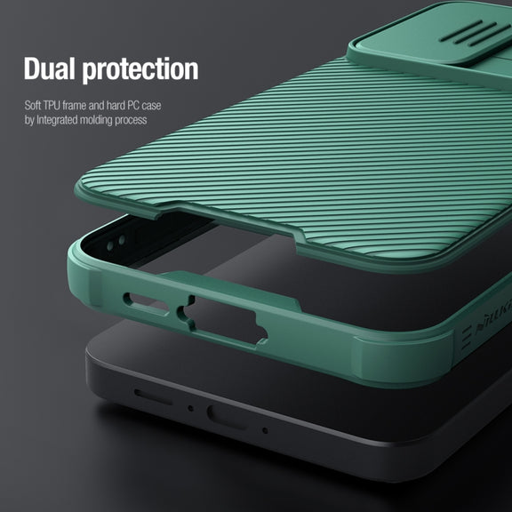 For Samsung Galaxy A55 NILLKIN Black Mirror Pro Series Camshield PC Phone Case(Green)