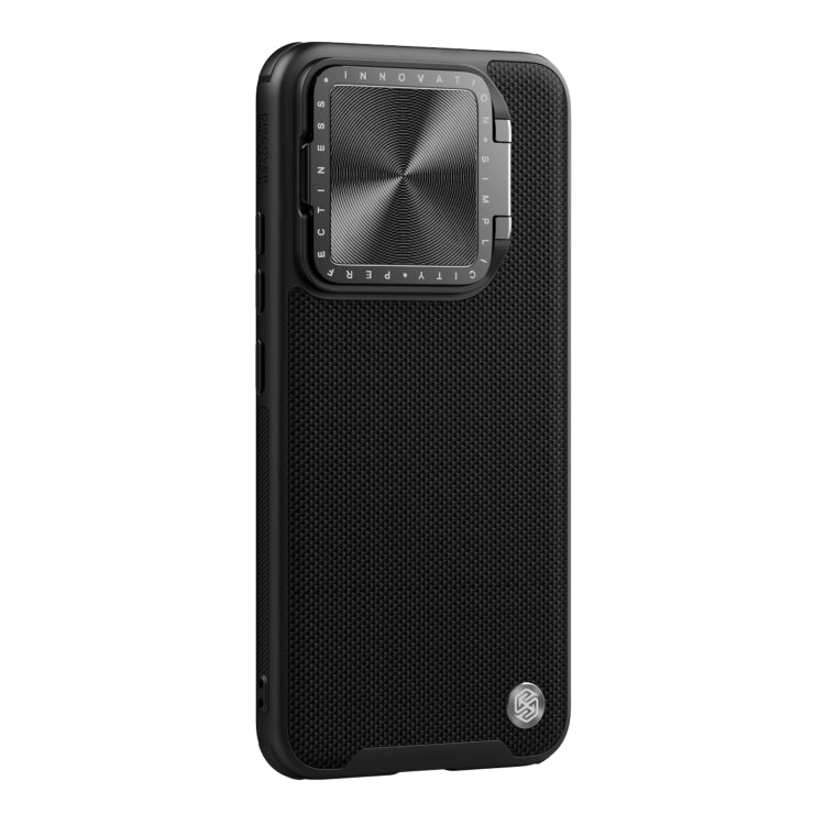 For Xiaomi 14 Pro NILLKIN Textured Prop Magnetic Lens Protection Holder Nylon Phone Case(Black)