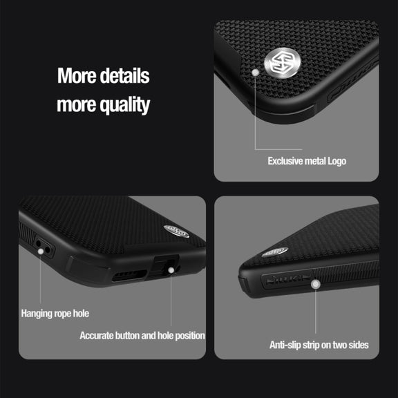 For Xiaomi 14 Pro NILLKIN Textured Prop Magnetic Lens Protection Holder Nylon Phone Case(Black)