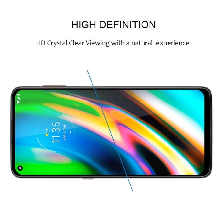 For Motorola Moto G9 Plus Full Glue Full Screen Tempered Glass Film