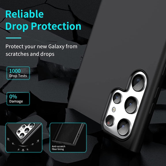 For Samsung Galaxy S24 Ultra 5G MagSafe Magnetic Liquid Silicone Phone Case(Black)