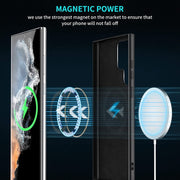 For Samsung Galaxy S24 Ultra 5G MagSafe Magnetic Liquid Silicone Phone Case(Black)