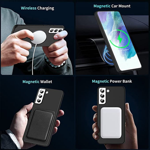 For Samsung Galaxy S24 5G MagSafe Magnetic Liquid Silicone Phone Case(Black)