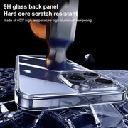 For iPhone 13 Integrated Ultra-thin Crystal Glass Phone Case(Transparent)