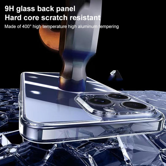 For iPhone 13 Integrated Ultra-thin Crystal Glass Phone Case(Transparent)