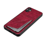 For Samsung Galaxy S23 FE 5G Denior Imitation Crocodile Leather Back Phone Case with Holder(Rose Red)