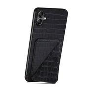For Samsung Galaxy S23+ 5G Denior Imitation Crocodile Leather Back Phone Case with Holder(Black)