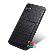 For Samsung Galaxy S23+ 5G Denior Imitation Crocodile Leather Back Phone Case with Holder(Black)