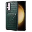 For Samsung Galaxy S23+ 5G Denior Imitation Crocodile Leather Back Phone Case with Holder(Green) - Galaxy S23+ 5G Cases by Denior | Online Shopping South Africa | PMC TechLife | Buy Now Pay Later Mobicred