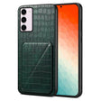 For Samsung Galaxy S24 5G Denior Imitation Crocodile Leather Back Phone Case with Holder(Green) - Galaxy S24 5G Cases by Denior | Online Shopping South Africa | PMC TechLife
