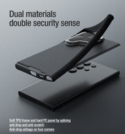 For Samsung Galaxy S24 Ultra 5G NILLKIN Black Mirror Prop CD Texture Mirror Phone Case(Green)