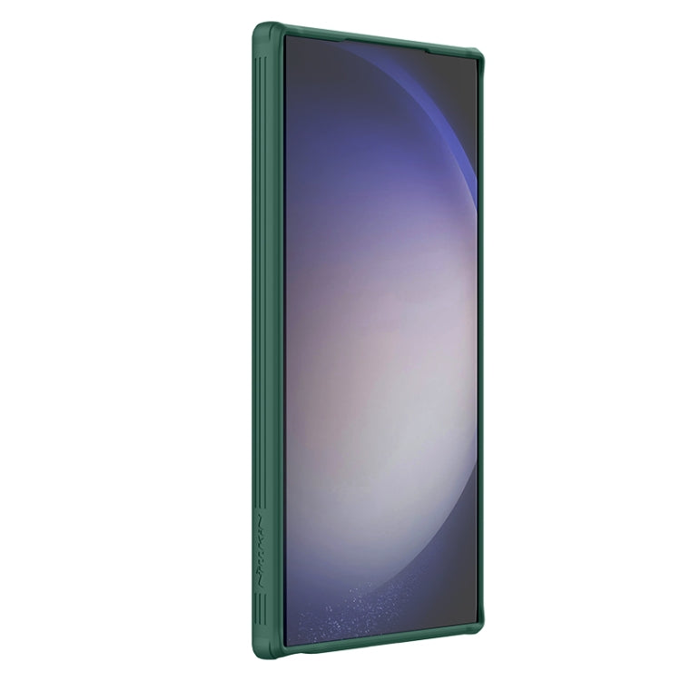 For Samsung Galaxy S24 Ultra 5G NILLKIN Black Mirror Prop CD Texture Mirror MagSafe Magnetic Phone Case(Green)
