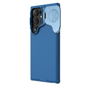 For Samsung Galaxy S24 Ultra 5G NILLKIN Black Mirror Prop CD Texture Mirror MagSafe Magnetic Phone Case(Blue)