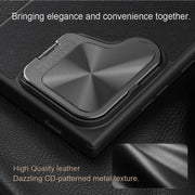 For Samsung Galaxy S24+ 5G NILLKIN Qin Prop Series Flip Camera Cover Design Leather Phone Case(Brown)