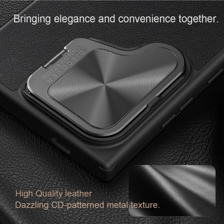 For Samsung Galaxy S24+ 5G NILLKIN Qin Prop Series Flip Camera Cover Design Leather Phone Case(Brown)