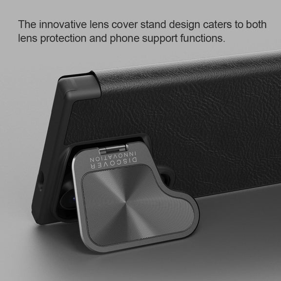 For Samsung Galaxy S24+ 5G NILLKIN Qin Prop Series Flip Camera Cover Design Leather Phone Case(Brown)