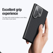 For Samsung Galaxy S24 Ultra 5G NILLKIN Textured Prop Camera Cover Holder Design Nylon Phone Case(Black)