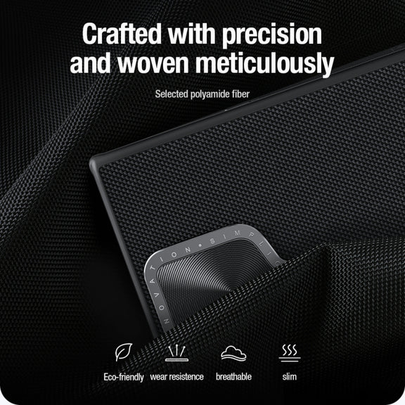 For Samsung Galaxy S24 Ultra 5G NILLKIN Textured Prop Camera Cover Holder Design Nylon Phone Case(Black)