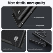 For Samsung Galaxy S24 Ultra 5G NILLKIN Textured Prop Camera Cover Holder Design Nylon Phone Case(Black)
