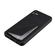 For Samsung Galaxy A24 Denior Imitation Calf Leather Back Phone Case with Holder(Black)