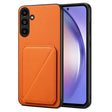 For Samsung Galaxy A54 5G Denior Imitation Calf Leather Back Phone Case with Holder(Orange) - Galaxy Phone Cases by Denior | Online Shopping South Africa | PMC TechLife | Buy Now Pay Later Mobicred