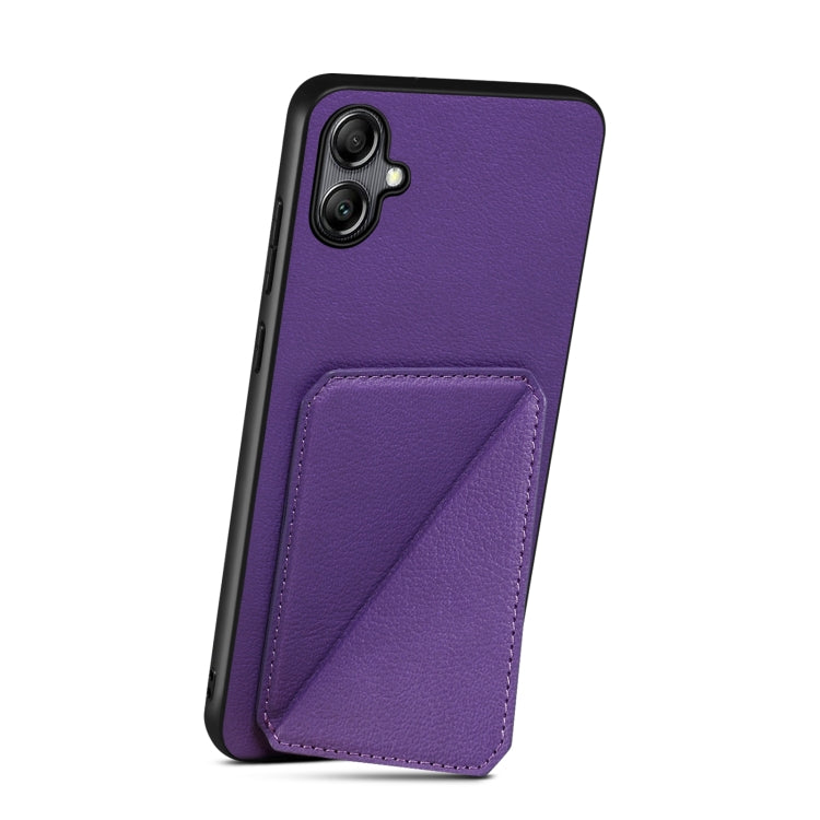 For Samsung Galaxy S23+ 5G Denior Imitation Calf Leather Back Phone Case with Holder(Purple)