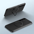 For Samsung Galaxy S24 5G Matte Magsafe Magnetic Phone Case with Trolley Holder(Black) - Galaxy S24 5G Cases by PMC TechLife | Online Shopping South Africa | PMC TechLife