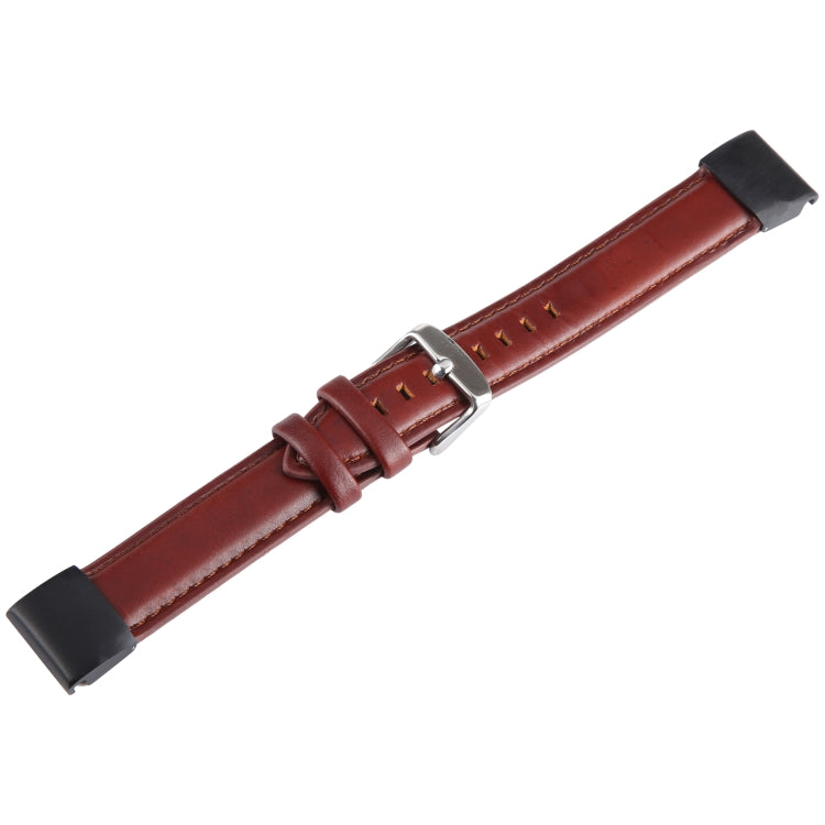 Compatible with Garmin Fenix 7X 26mm Plain Weave Genuine Leather Watch Band(Wine Red)