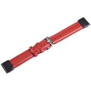 Compatible with Garmin Fenix 7X 26mm Bamboo Joint Texture Genuine Leather Watch Band(Red)