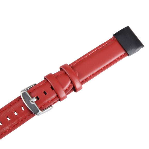 Compatible with Garmin Fenix 7X 26mm Bamboo Joint Texture Genuine Leather Watch Band(Red)