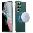 For Samsung Galaxy S23 Ultra 5G MagSafe Magnetic Plain Metal Phone Case(Green) - Galaxy S23 Ultra 5G Cases by PMC TechLife | Online Shopping South Africa | PMC TechLife