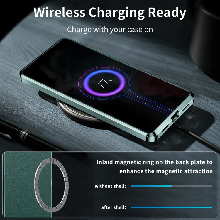 For Samsung Galaxy S23 Ultra 5G MagSafe Magnetic Plain Metal Phone Case(Green)