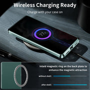 For Samsung Galaxy S23 Ultra 5G MagSafe Magnetic Plain Metal Phone Case(Green)