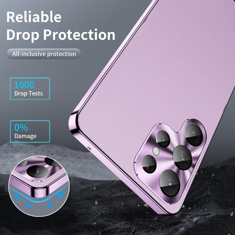 For Samsung Galaxy S23 Ultra 5G MagSafe Magnetic Plain Metal Phone Case(Purple)