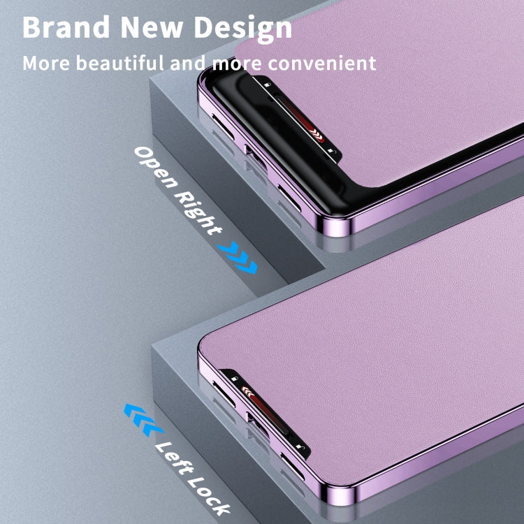 For Samsung Galaxy S23 Ultra 5G MagSafe Magnetic Plain Metal Phone Case(Purple)