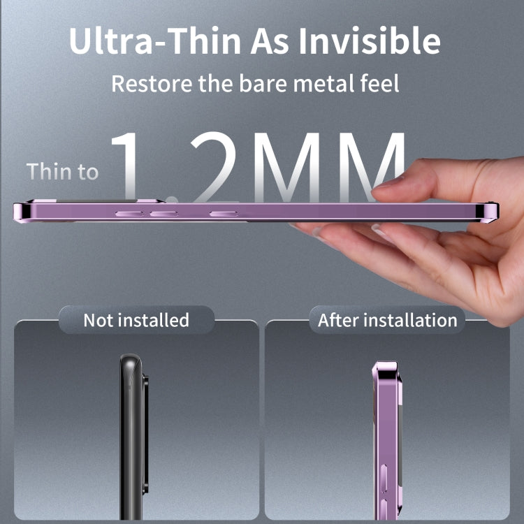 For Samsung Galaxy S23 Ultra 5G MagSafe Magnetic Plain Metal Phone Case(Purple)
